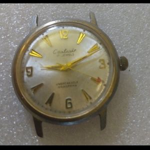 Antique Carlisle 17 Jewels goldtone watch face